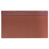 Mocha Leather Desk Pad, Top Rail, 34 x 20